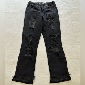 Mossimo Supply Co. distressed high rise mom jeans size 4/27